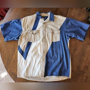 Vintage Wrangler Short Sleeve Cowboy Cotton Button Up